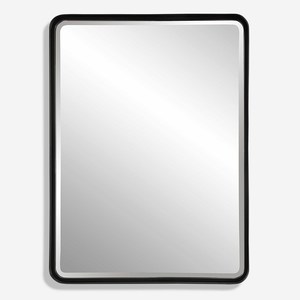 Miroir mural rectangulaire de luxe en métal noir ménage hôtel appartement salon chambre couloir décoration murale dressing miroir - Product Image 1