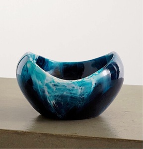 Tazón y Plato de Resina Únicos, Aptos para Lavavajillas, Ecológicos, Pulidos, Personalizables, Diseño Europeo Moderno para el Hogar y Fiestas - Product Image 4