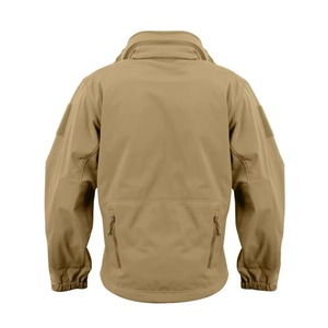 Veste tactique d'extérieur avec logo personnalisé pour hommes Manteau d'hiver tissé à capuche avec fermeture à glissière Vestes de chasse pour hommes - Product Image 4