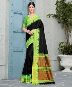 Bollywood Style Nouvelle Arrivée Dernier Designer Banarasi Coton Doux Soie Saree pour Femme Indienne par Vêtements Ethniques Robe Ethnique - Product Image 6