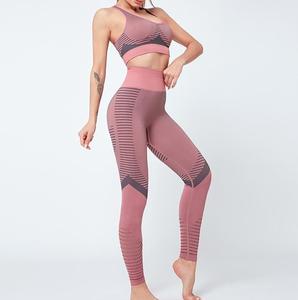 2025 New Design Workout Two-Piece Slim Yoga Suit Fashionable Stylish All Over Print Yoga Bra & Leggings High <b>Waist</b> Breathable - Product Image 1