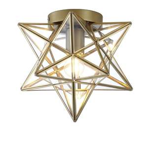 Celling Star lampe métal et verre couleur noire pour la maison hôtel salon chambre intérieur éclairage Unique suspendus lampes en forme d'étoile - Product Image 6