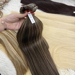 Extensiones de Cabello con Cinta Adhesiva, Cabello Humano Vietnamita Natural Liso, Color de Moda - Product Image 5