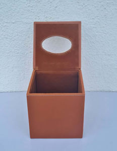 <b>Tissue</b> Box Cover Square PU Leather <b>Facial</b> <b>Tissue</b> Box Holder for Dresser - Product Image 2