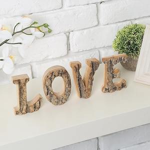 Mots en bois faits à la main tendance, alphabet anglais LOVE pour les cadeaux de mariage et de la Saint-Valentin au meilleur prix, fabriqués en Inde - Product Image 4