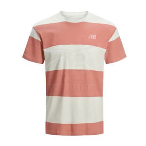 Venta al por mayor de hombres 100% algodón camiseta personalizada OEM Logo cuello redondo diseño tejido de punto - Product Image 1