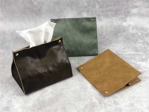 Funda de cuero creativa para caja de pañuelos, soporte de pañuelos de cuero ecológico único Vintage, 2017 - Product Image 4