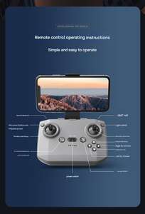 โดรนของเล่นเด็กผู้ชายแบบใหม่ แบตเตอรี่ใช้งานได้นาน กล้องคู่ ระบบระบุตำแหน่งด้วยแสง ไฟ LED ควบคุม 4 ช่องสัญญาณ รองรับ Wi-Fi - Product Image 3