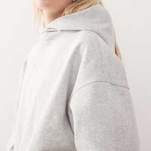 Dernier design, sweat-shirt à capuche gris ample et chaud pour l'hiver, vente en gros, logo personnalisé, sweat-shirt en polaire surdimensionné pour femmes, 2026 - Product Image 4