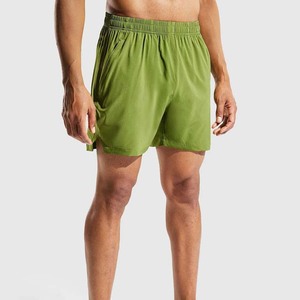 กางเกงขาสั้นผ้าฝ้ายโพลีเอสเตอร์สำหรับผู้ชายกางเกงขาสั้นกีฬาลำลองมีกระเป๋าเอวขนาดกลางมีเชือกผูกโลโก้ตามสั่งสำหรับฤดูร้อน - Product Image 2