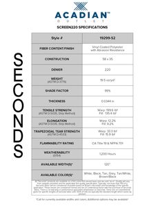 Roller shade fabric Black-Out Style 99% Light <b>Blocked</b> Vinyl Extrusion Coated Polyester Woven Mesh for Hotel, US Made - Product Image 4