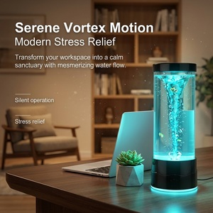 Lámpara de Escritorio LED con Forma de Tornado, Luz Nocturna Decorativa para el Hogar, con Efecto de Vórtice de Agua, Alimentada por USB, para Regalo de Navidad, Juguete Promocional - Product Image 4