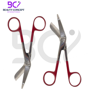 Con mango de Color rojo 2025 nueva llegada 7,5 pulgadas uso para removedor de vendaje tijeras quirúrgicas de acero inoxidable - Product Image 5