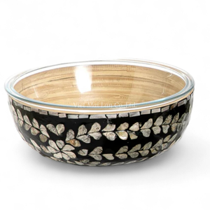 Cuencos Decorativos Hechos a Mano con Madreperla, Incrustaciones de Concha Natural Ecológicas para Uso en Mesa de Comedor y Cocina - Product Image 1