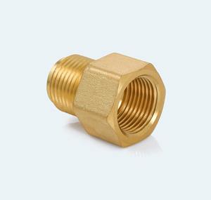 Adaptateur droit en laiton SAE à embout flangé, mâle 1/2 pouce vers femelle 1/2 pouce - Product Image 2