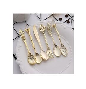 Ensemble de 6 couverts en acier inoxydable de première qualité, forme personnalisée, cuillère, fourchette, couteau, couverts pour fête - Product Image 5