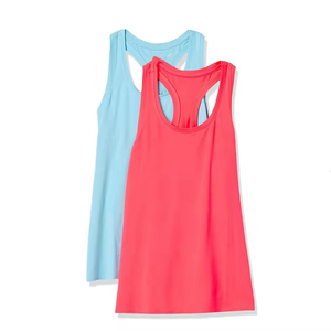 Camisetas sin mangas para mujer con cuello redondo para entrenamiento y gimnasio con logotipo personalizado al por mayor, camiseta sin mangas deportiva con logotipo personalizado para mujer - Product Image 4