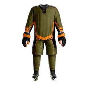 Uniforme de hockey sobre hielo personalizado con impresión por sublimación, tejido elástico y ajuste perfecto para jugadores de todos los niveles. - Product Image 1