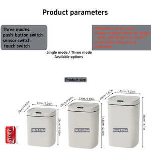 Cubo de Basura Inteligente para Cocina con Sensor, Anti-Olores, Cierre Silencioso, Múltiples Opciones de Capacidad: 12.0 L, 14.01 L, 16.01 L - Product Image 4
