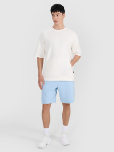 OEM Loose Fit Sudadera en algodón ligero básico mezclado personalizado hombres sudadera manga larga caída hombros hombres sudadera - Product Image 3