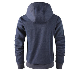 เสื้อฮู้ดซิปสำหรับผู้ชายเนื้อผ้าใส่สบายพิมพ์โลโก้ได้ตามต้องการ - Product Image 5