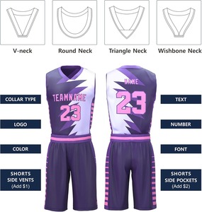 Custom Sublimation Breathable Anti-Bacterial <b>Basketball</b> Uniform Kits Custom Logo Options 100% Polyester Fabric for Teams Clubs - Product Image 6