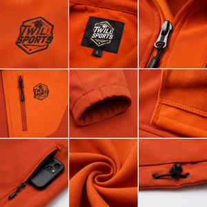 Veste softshell légère, respirante, écologique, à séchage rapide, décontractée, avec fermeture éclair, entièrement personnalisable, design hiver. - Product Image 4