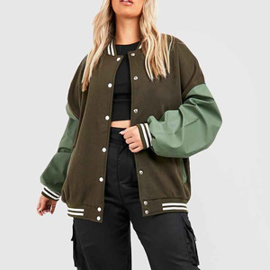 Veste universitaire oversize pour femmes, veste bomber personnalisée pour femmes, veste de baseball décontractée pour le collège - Product Image 4