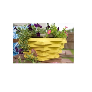 Vase à fleurs en bois décoratif au design unique Pot de fleurs et de bureau de style moderne multicolore pour la décoration de la maison et du salon - Product Image 6