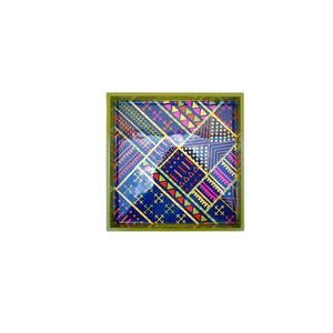 Assiette imprimée en bois de forme carrée pour la cuisine et la vaisselle de table, assiettes de chargeur pour le Service de restauration d'hôtel de luxe - Product Image 1