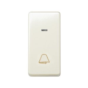 Pulsante a pressione color avorio con simbolo campanello e display (Simon 27 27160-61) - Product Image 1