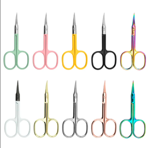 Tijeras de uñas de acero inoxidable con mango de cerámica de alta calidad, hoja recta, punta afilada para belleza, manicura, pedicura, cuidado de cutículas - Product Image 6