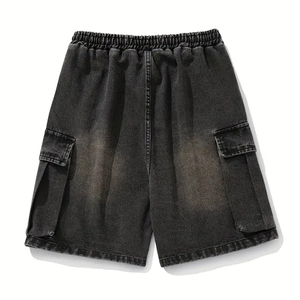Nouveauté Été 2025 – Short en jean décontracté pour homme TWILL SPORTS, noir, taille haute, à boutons, séchage rapide, écologique - Product Image 1