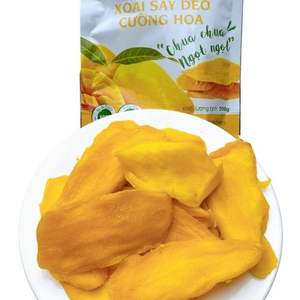 Envasado a granel OEM al por mayor, dulce y sabroso, amarillo, natural, en rodajas, color fruta seca, bocadillo, mango secado suave, Vietnam - Product Image 5