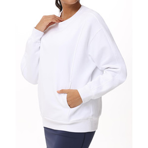 Sweat femme Double face imprimé coton col rond sweat goutte épaule pull femmes sweats à capuche avec Style décontracté - Product Image 4