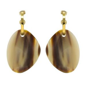 Stylish Everyday Wear Artisan Earrings Handcrafted with Laser Cut Finish Swirl Patterns Horn Colorful <b>Resin</b> Details Angel Style - Product Image 6