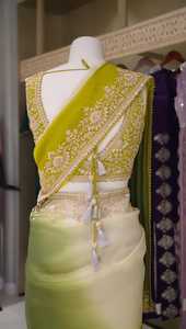 Soie Teby élégante avec impression et broderie de paillettes Saree fabricant et fournisseur en gros de Surat - Product Image 2