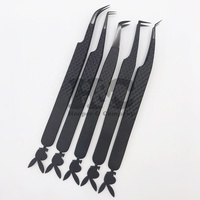 Pinzas para Extensión de Pestañas de Acero Inoxidable, Antimagnéticas, Antideslizantes, Duraderas, Punta Afilada a 90 Grados, Sostenibles, Probadas a Mano, Personalizadas