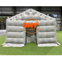 Maison de grotte gonflable personnalisée du Père Noël pour la location commerciale, tente de fête de Noël pour enfants