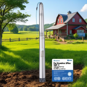 Pompe submersible solaire Grundfos SQFlex 3 SQF-3 3 GPM 750W haute pression pour l'irrigation agricole jusqu'à 655 pieds - Product Image 3