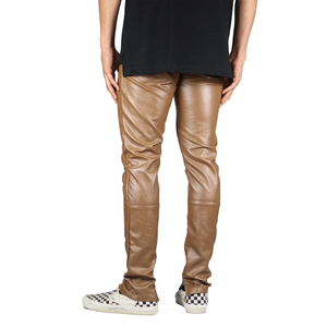 2024 Customized High Quality Men's Leather Pant Top Design with Nonwoven Weaving Method OEM Serviced - Product Image 4