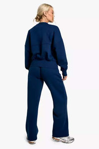 Vente chaude 2 pièces femmes Zip Through Bomber survêtement ensemble respirant à capuche et pantalons de survêtement femmes survêtement - Product Image 2