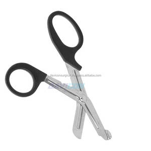 Tijeras para Vendas de Yeso, Instrumento Quirúrgico Manual de Acero con Anillo de Plástico Negro (Autodesechables) - Product Image 5