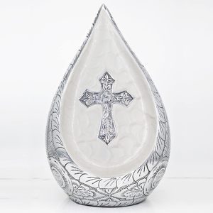 Urnas de lágrima de cremación únicas para cenizas humanas, urnas funerarias artesanales de Metal grandes para adultos para hombres y mujeres, exhibición de entierro en casa - Product Image 1