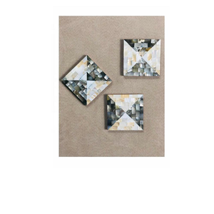 Posavasos de madreperla de diseño moderno para té, café, bebida, posavasos de café con soporte, Juego de 4 Uds., posavasos de decoración hechos a mano - Product Image 2