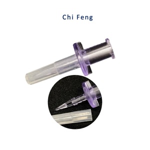14B002 Chi Feng, Punta de Transferencia Transparente de Policarbonato Morado Sin Ventilación, 12 mm, Tipo Desinfectante EOS, Consumibles Médicos - Product Image 2