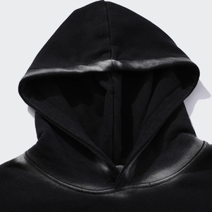 เสื้อมีฮู้ดผ้าฝ้ายผสมสีพื้นแบบกำหนดเองสำหรับผู้ชายเสื้อมีฮู้ดโอเวอร์ไซส์แบบ2023 - Product Image 6