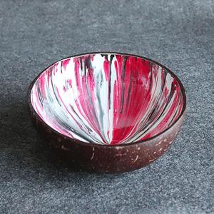 Cuencos lacados de cáscara de coco, utensilios de cocina decorativos de colores personalizados hechos a mano, estilo único Natural, precio barato - Product Image 6