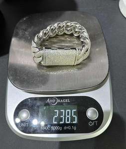 VVS Moissanite Bracelet en argent sterling 925 24MM 8 pouces Bracelets en diamant et bracelet plaqué or blanc - Product Image 2