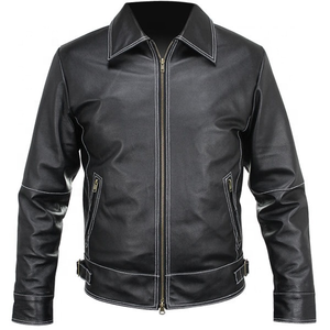 2025 Best Selling Products <b>Long</b> Sleeves Men <b>Leather</b> <b>Jacket</b> High Quality Style Men <b>Leather</b> <b>Jacket</b> - Product Image 6